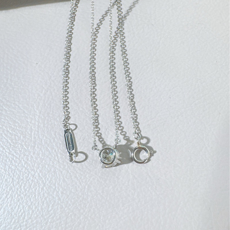 Tiffany蒂芙尼 四爪单钻钻石项链-6