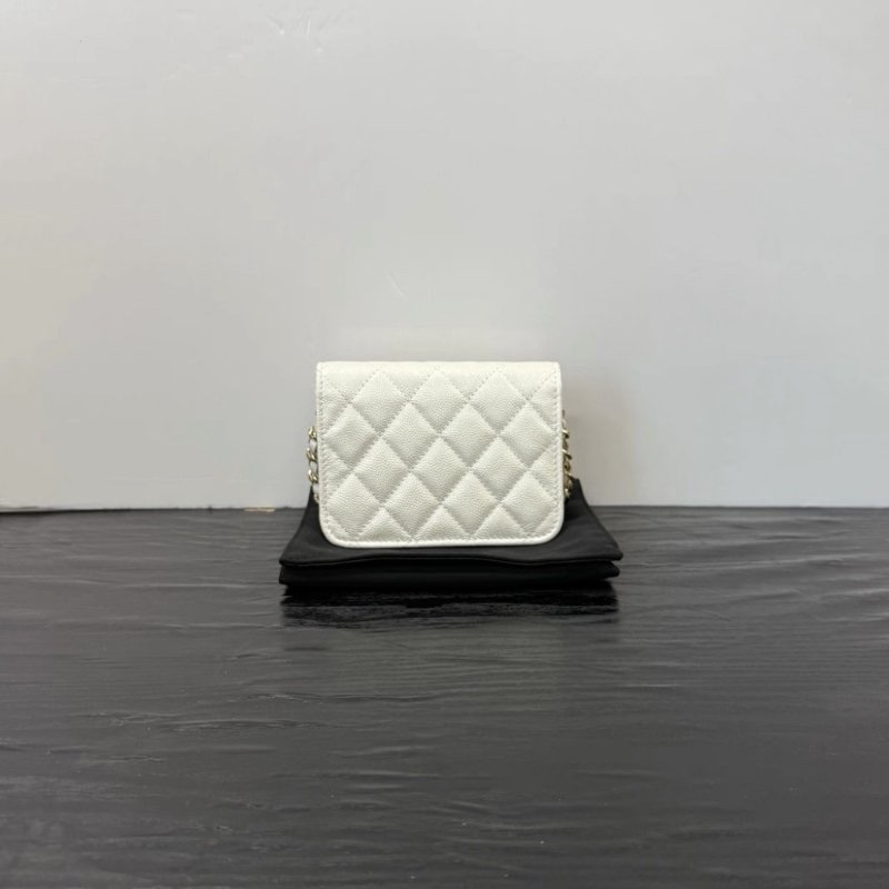 CHANEL 白色VIC生日禮物彩色寶石斜背包 2.5*10*3.5 99新配件盒子塵袋-5