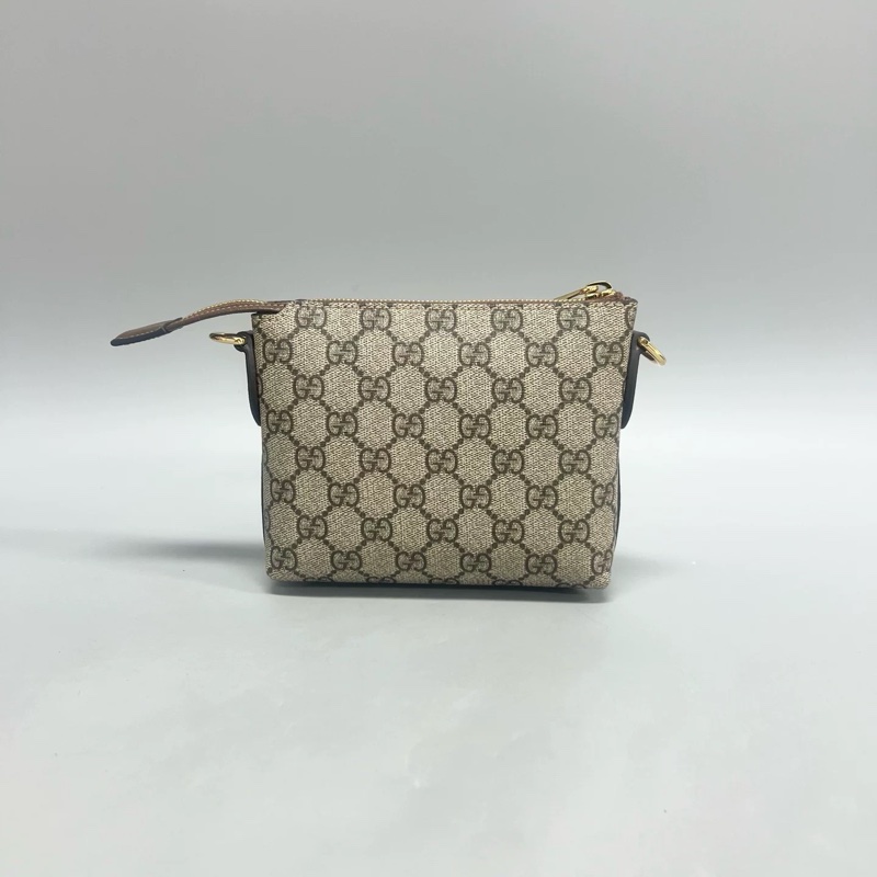 Gucci 古馳 Interlocking G老花拼棕 郵差包 mini-1