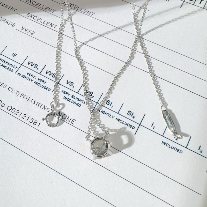 Tiffany蒂芙尼 Solitaire系列 经典款 一克拉铂金钻石项链-5