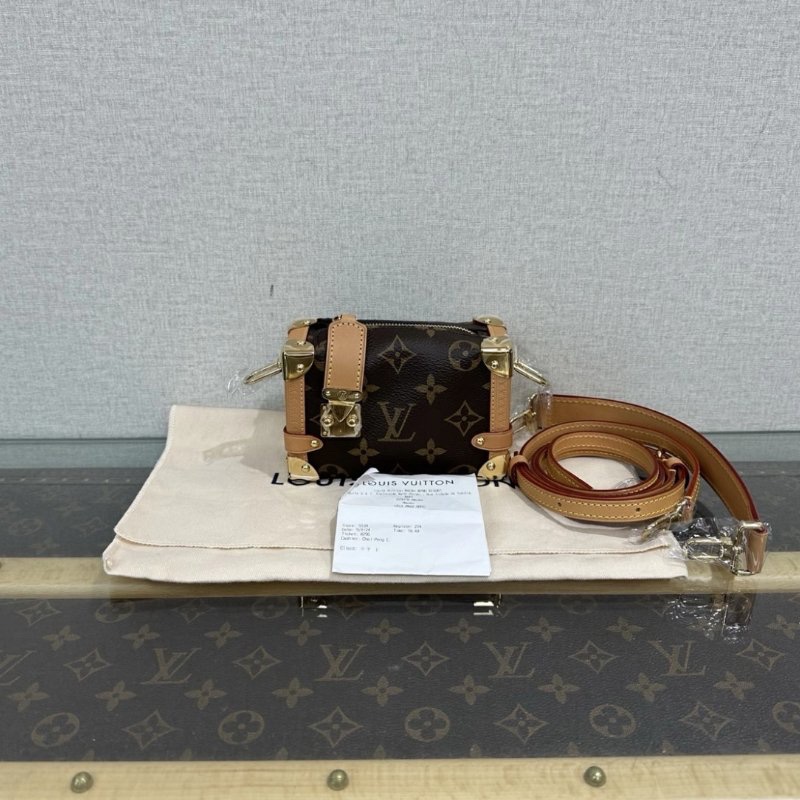 LV 老花 Sidetrunk mini 手提斜背包 芯片款 13.5*19*6 99新配件塵袋購證-0