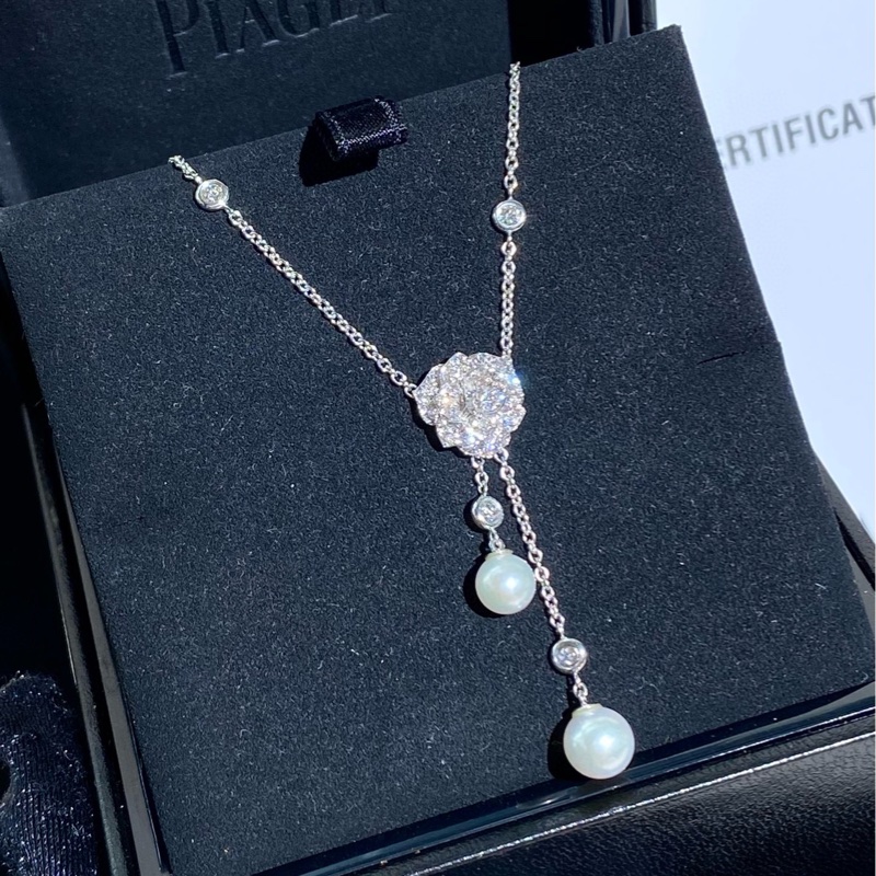 Piaget伯爵 Rose系列 玫瑰花珍珠项链-3