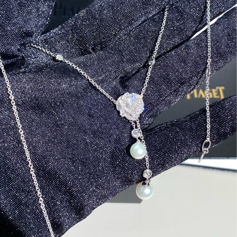Piaget伯爵 Rose系列 玫瑰花珍珠项链-4