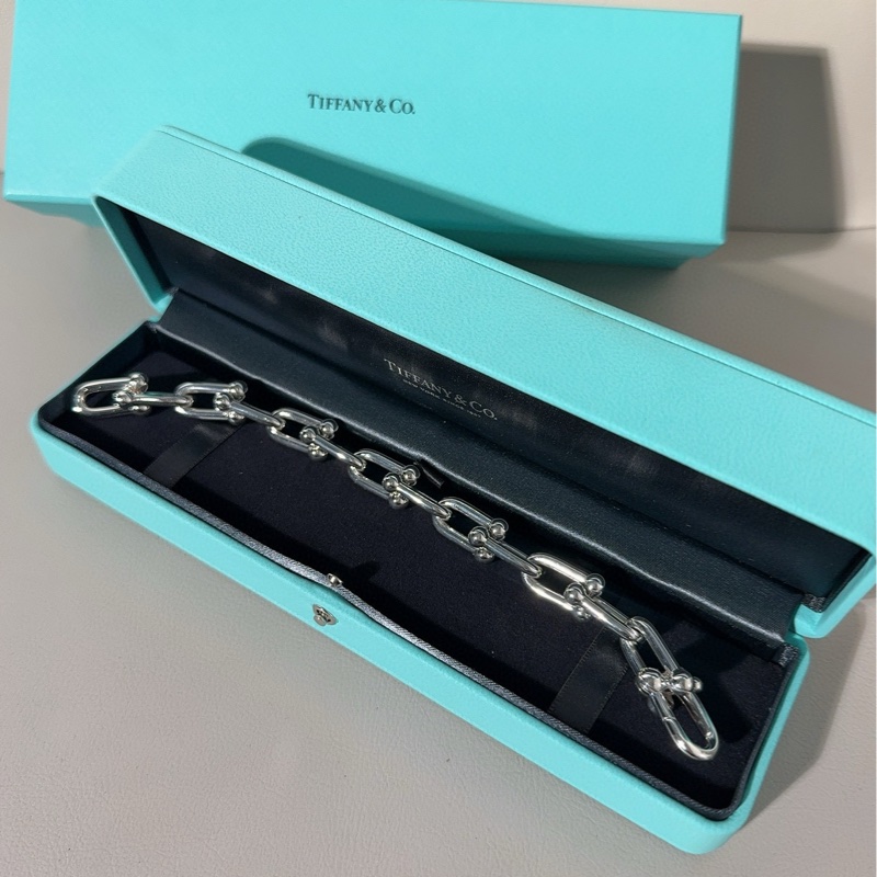 Tiffany蒂芙尼 Hardwear系列 纯银链环手链-2