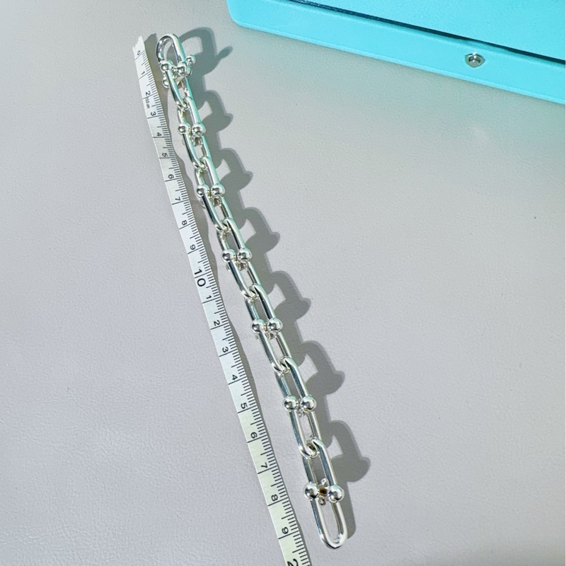 Tiffany蒂芙尼 Hardwear系列 纯银链环手链-7