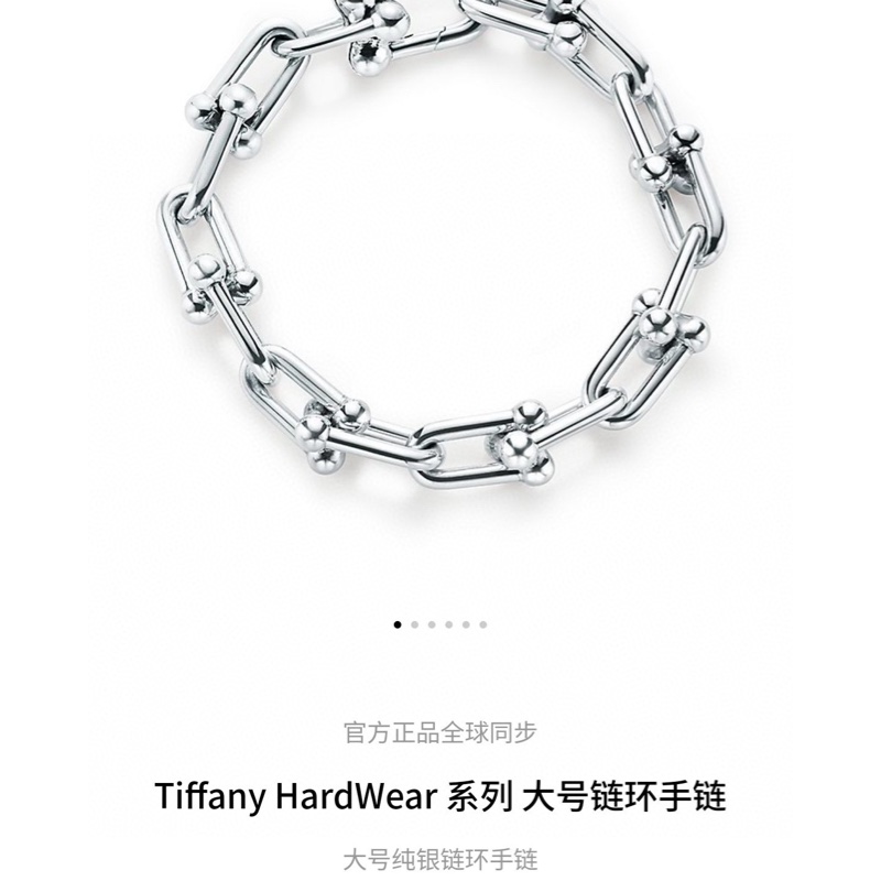 Tiffany蒂芙尼 Hardwear系列 纯银链环手链-8
