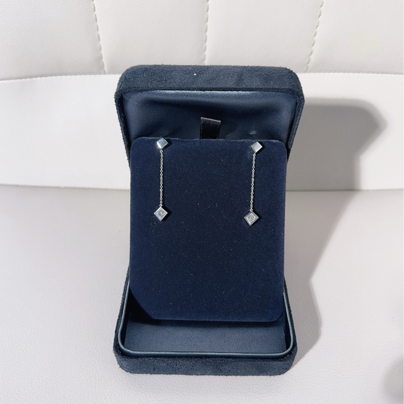 Tiffany蒂芙尼 frank gehry 白金镶钻吊坠耳环-1