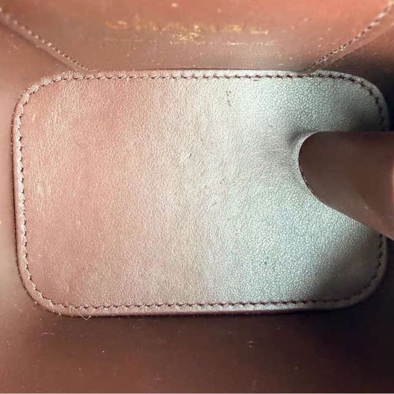 新款芯片款！Chanel 香奈兒 方盒子包 mini 黑金荔枝皮 新標-5