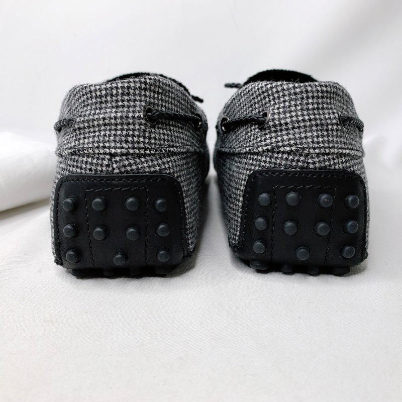 TOD'S 黑白棉織樂福鞋-1