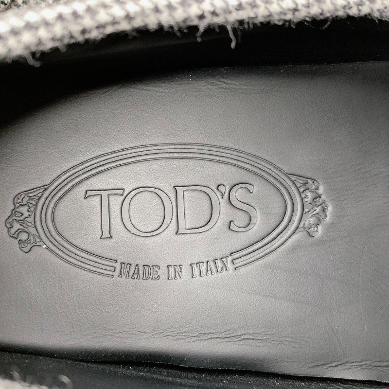 TOD'S 黑白棉織樂福鞋-10