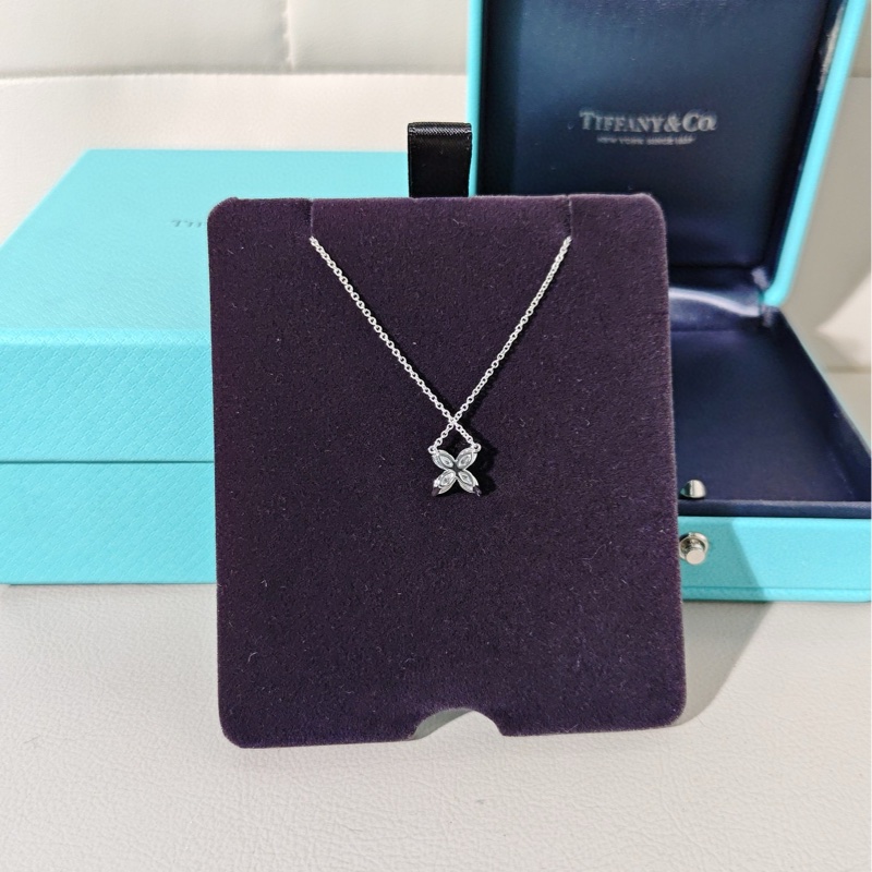 Tiffany蒂芙尼 Victoria维多利亚系列 花簇四叶草钻石项链-2