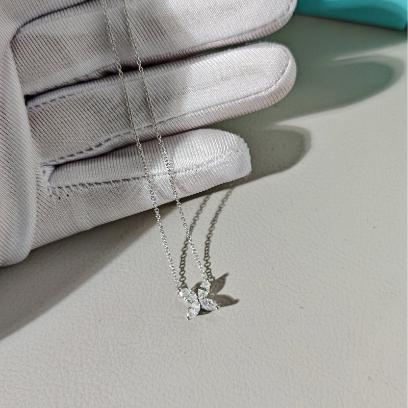 Tiffany蒂芙尼 Victoria维多利亚系列 花簇四叶草钻石项链-4