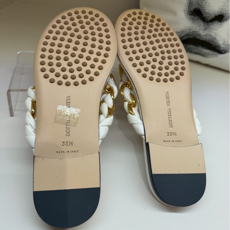 BV 白色編織人字拖 38.5號 全新品-14