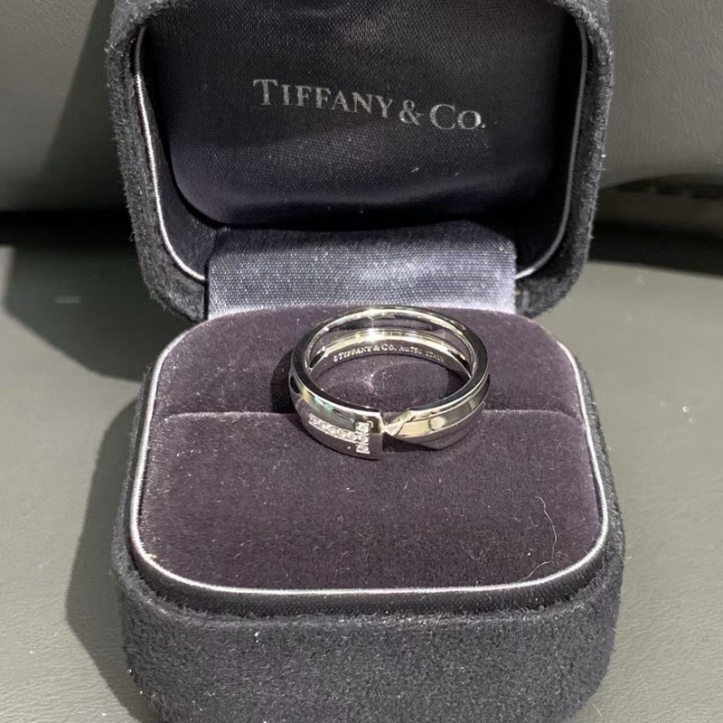 Tiffany蒂芙尼modern keys系列 白金镶钻戒指-2