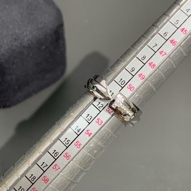 Tiffany蒂芙尼modern keys系列 白金镶钻戒指-7