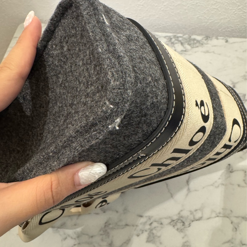 chloe灰色毛絨woody手提斜背包-6