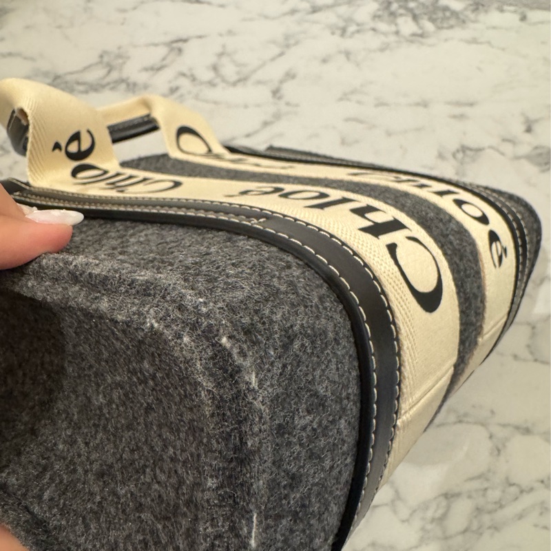 chloe灰色毛絨woody手提斜背包-7