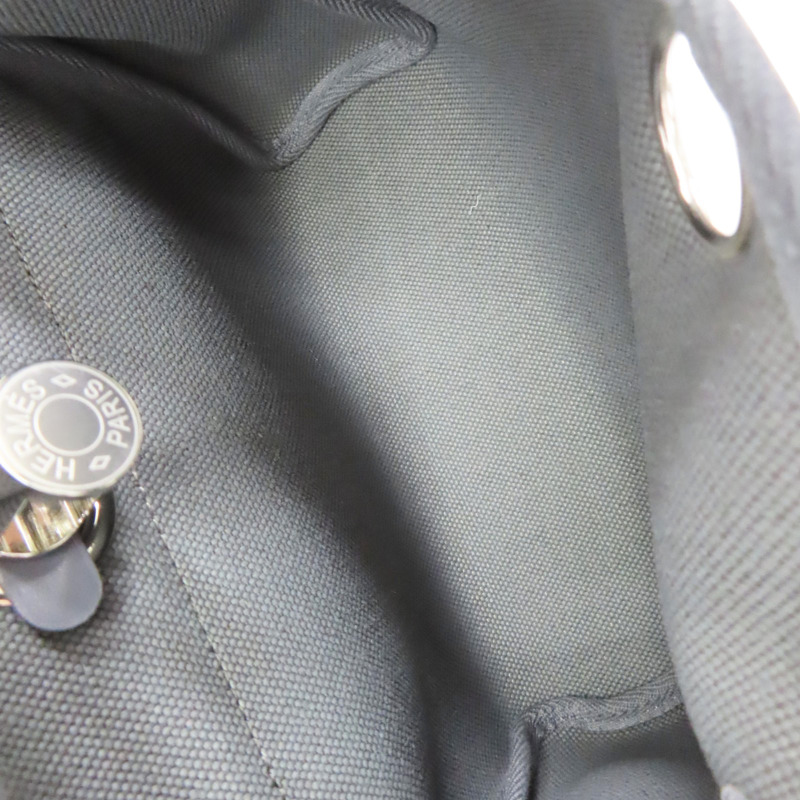 石墨灰 帆布/牛皮 Herbag Zip 20 肩背包 K刻 銀扣【HERMES 愛馬仕】-4