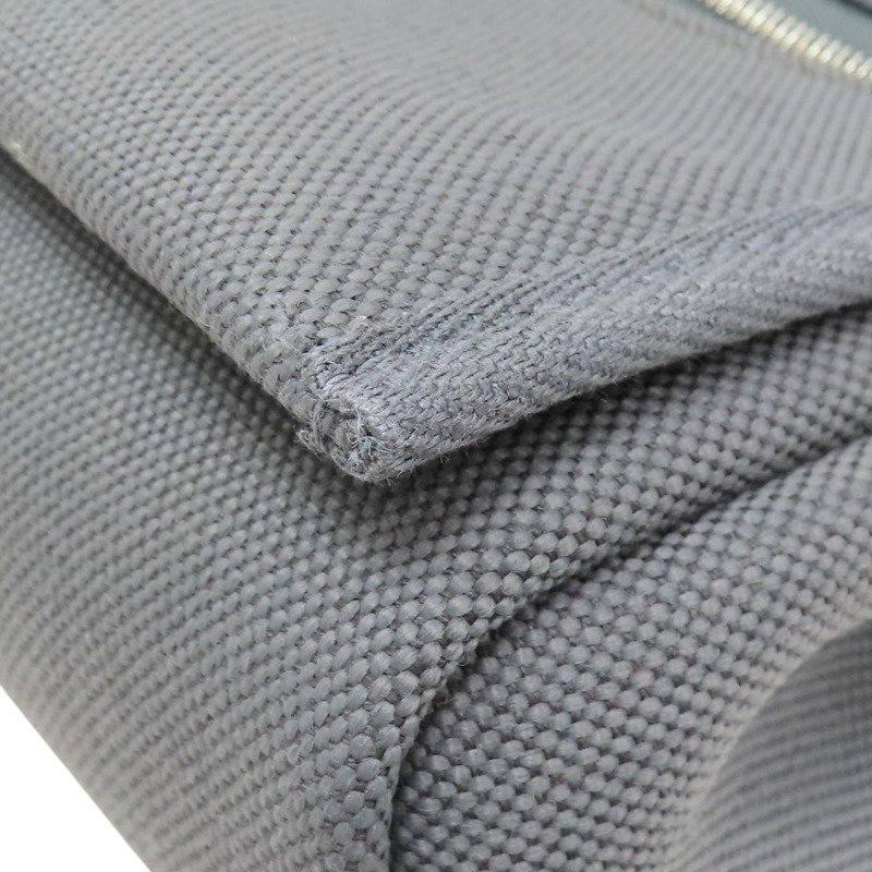 石墨灰 帆布/牛皮 Herbag Zip 20 肩背包 K刻 銀扣【HERMES 愛馬仕】-12