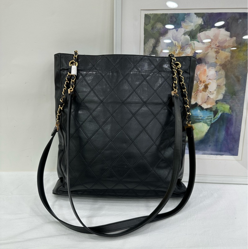 Chanel 黑金貝嫂托特包腋下包鏈條。 7位數編碼 有卡-2