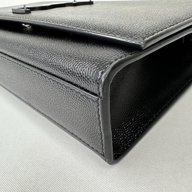 YSL Kate中款粒面皮革鍊帶包-11