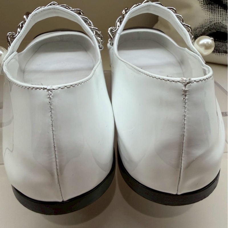 Miu Miu 白色黑方頭娃娃鞋 37.5號-7