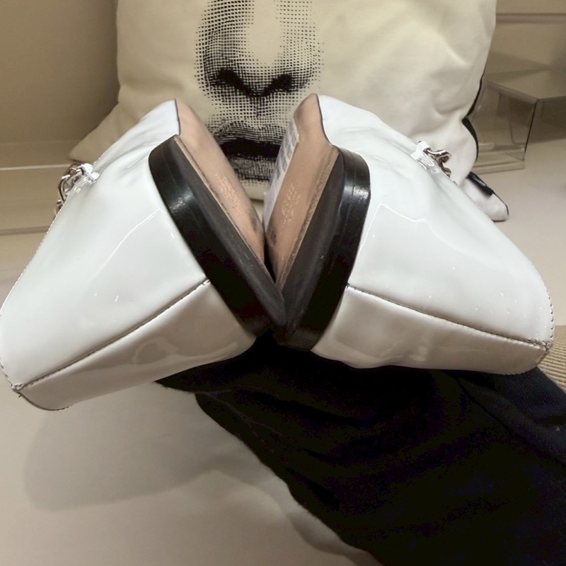 Miu Miu 白色黑方頭娃娃鞋 37.5號-9