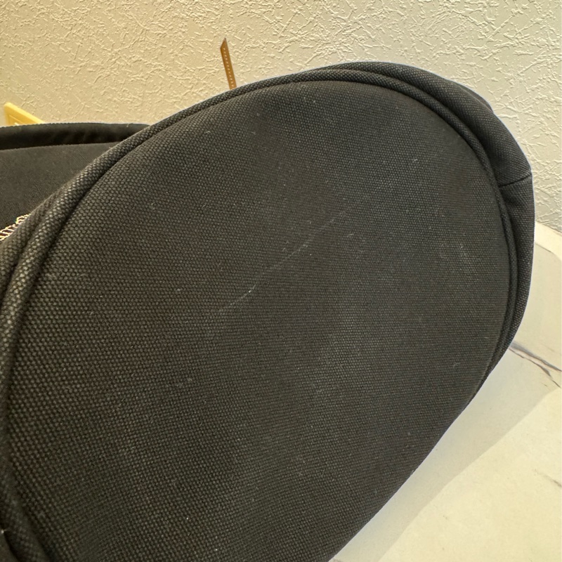 prada黑色布面白logo手提兩用包-15