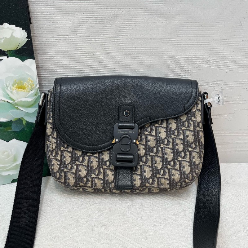 Dior迪奧 老花馬鞍信使包斜背包-0