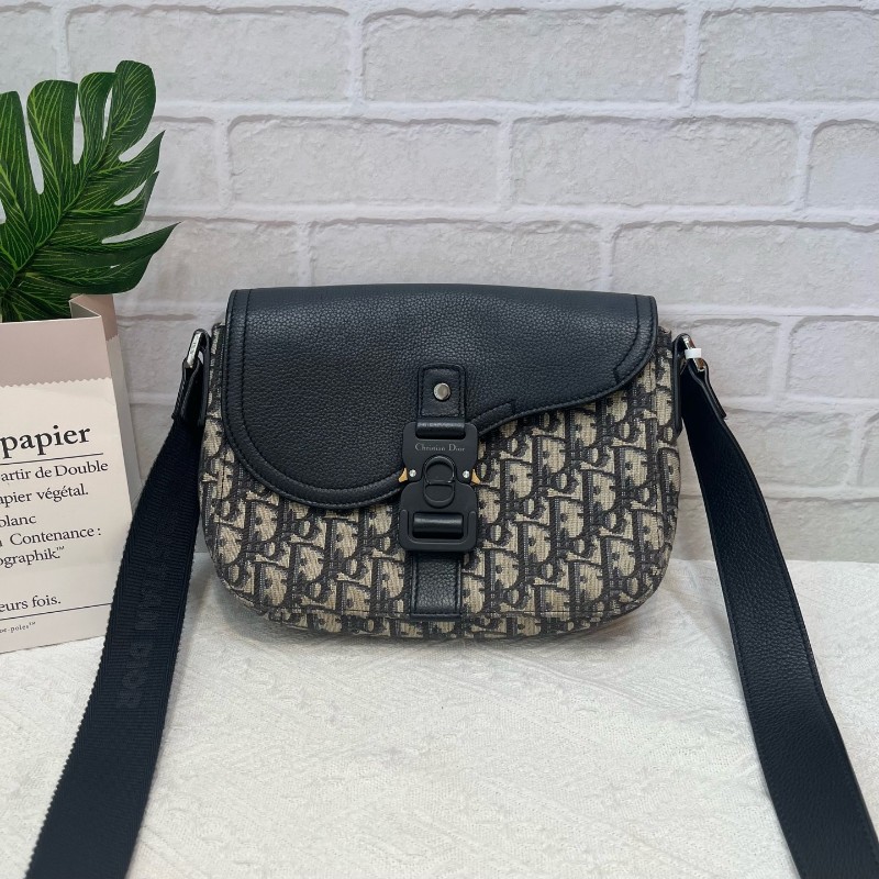 Dior迪奧 老花馬鞍信使包斜背包-2