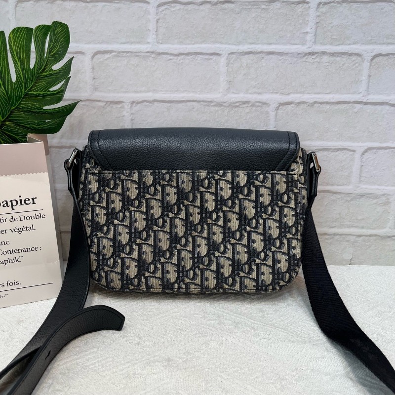 Dior迪奧 老花馬鞍信使包斜背包-3