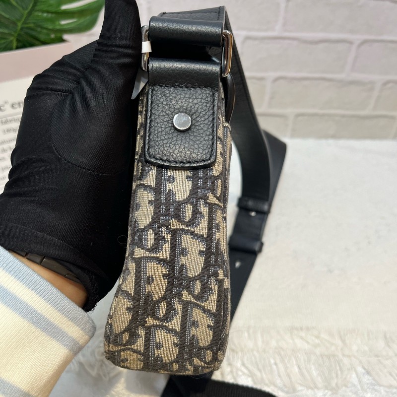 Dior迪奧 老花馬鞍信使包斜背包-6