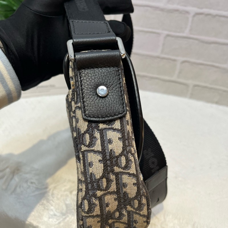 Dior迪奧 老花馬鞍信使包斜背包-7
