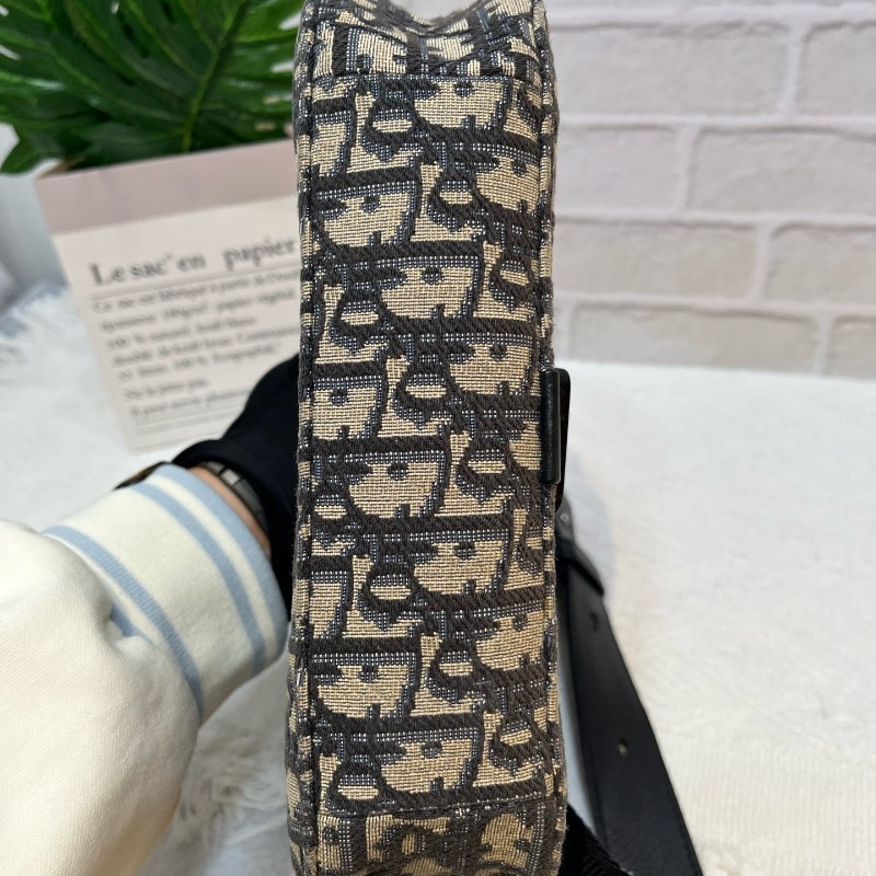 Dior迪奧 老花馬鞍信使包斜背包-8