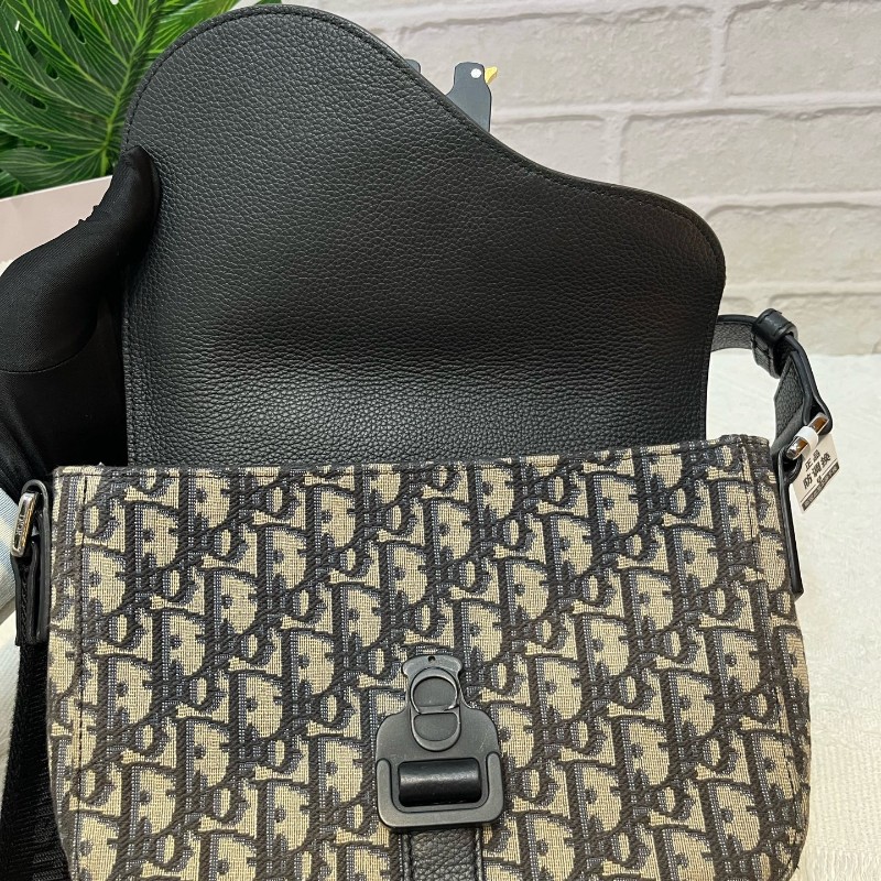 Dior迪奧 老花馬鞍信使包斜背包-13