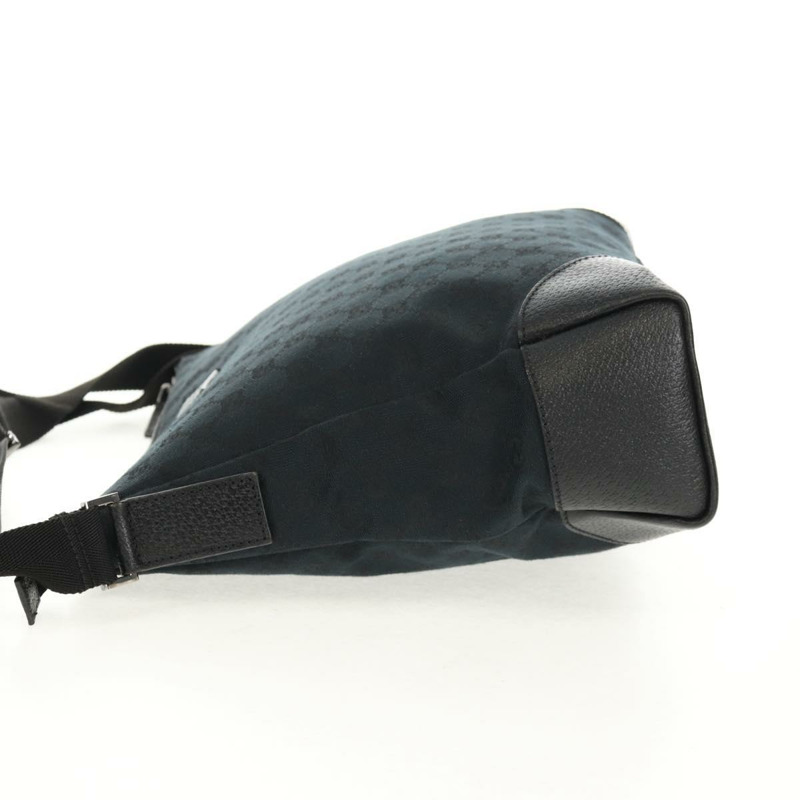 【日本直送】GUCCI GG帆布肩背包 黑色 銀色 110054 正品 am9428V-2