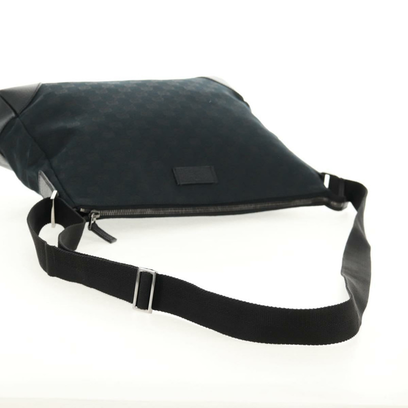 【日本直送】GUCCI GG帆布肩背包 黑色 銀色 110054 正品 am9428V-6