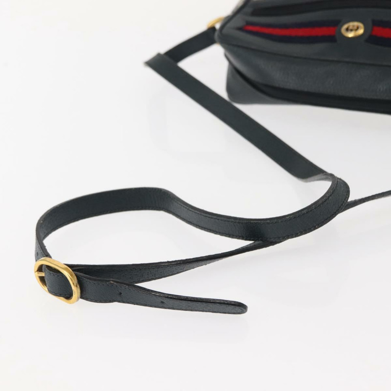 【日本直送】GUCCI GG Supreme Sherry Line 單肩包 PVC 海軍藍/金色 119 02 087 正品 gh1136-6