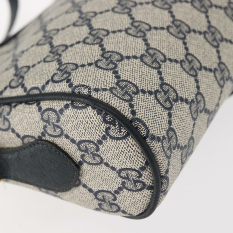 【日本直送】GUCCI GG Supreme Sherry Line 單肩包 PVC 海軍藍/金色 119 02 087 正品 gh1136-15