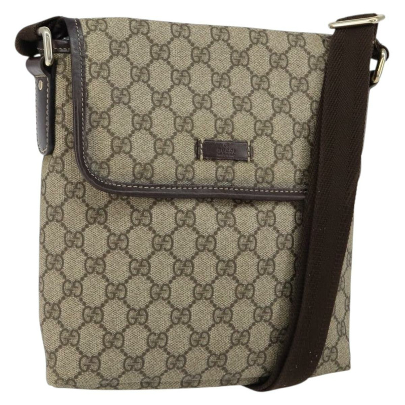 【日本直送】GUCCI GG Supreme 單肩包 PVC 米色 金色 223666 正品 147008-0