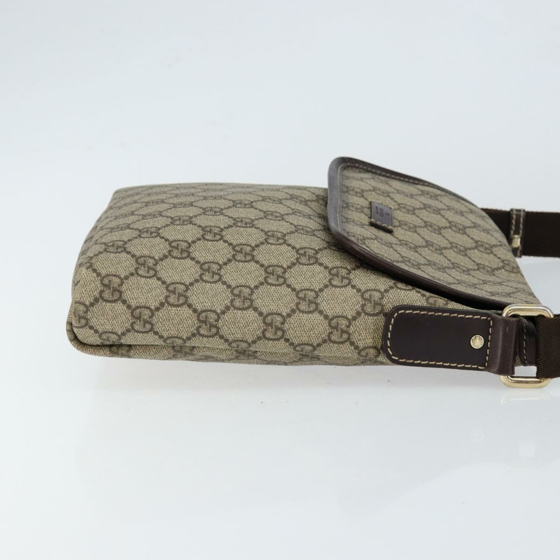 【日本直送】GUCCI GG Supreme 單肩包 PVC 米色 金色 223666 正品 147008-2