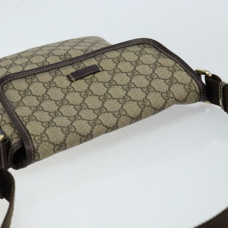 【日本直送】GUCCI GG Supreme 單肩包 PVC 米色 金色 223666 正品 147008-5