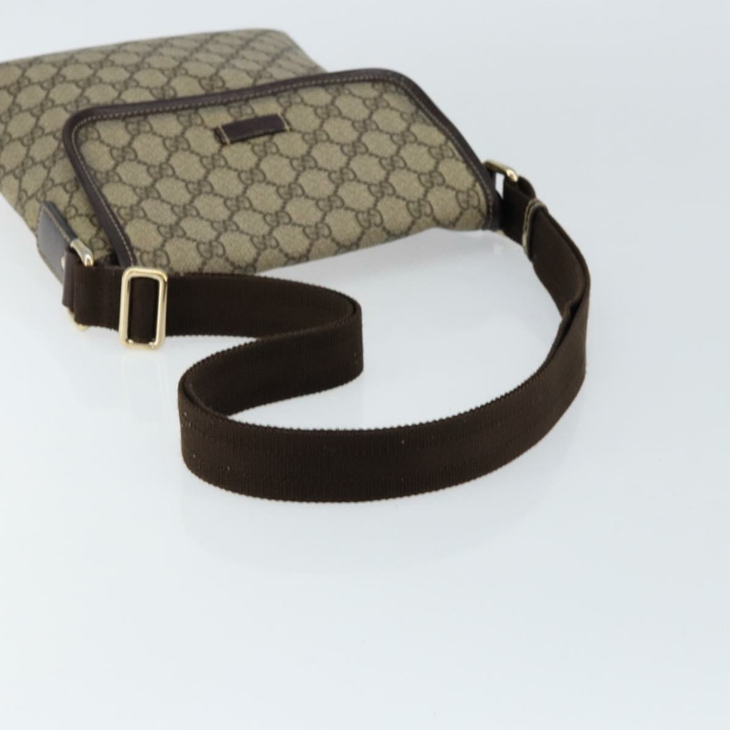 【日本直送】GUCCI GG Supreme 單肩包 PVC 米色 金色 223666 正品 147008-6