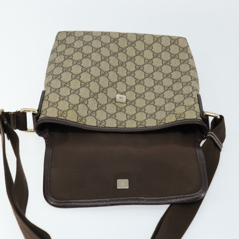 【日本直送】GUCCI GG Supreme 單肩包 PVC 米色 金色 223666 正品 147008-9