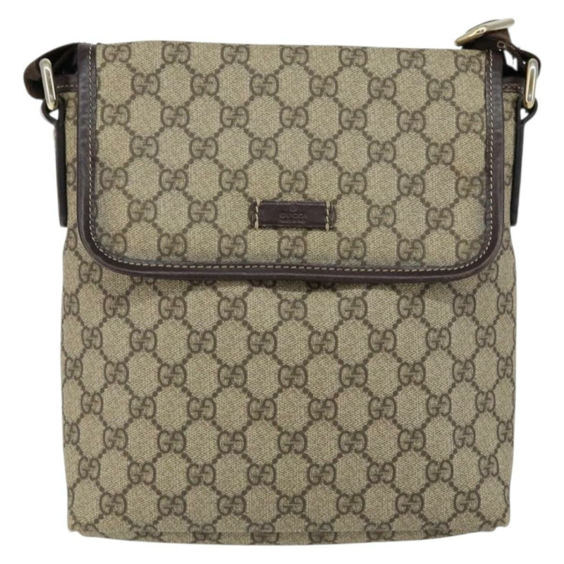 【日本直送】GUCCI GG Supreme 單肩包 PVC 米色 金色 223666 正品 147008-12