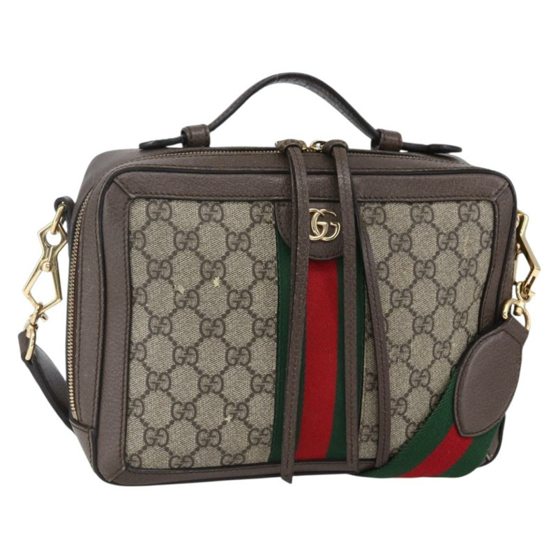 【日本直送】GUCCI Ophidia GG Supreme Web Sherry Line 手提包 PVC 米色 550622 正品 149185-0