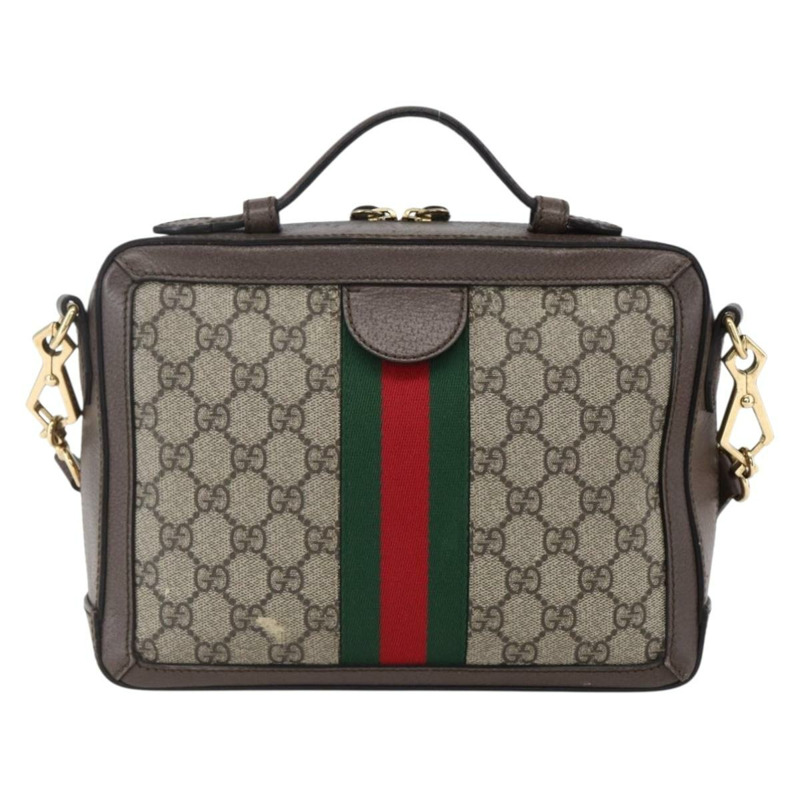 【日本直送】GUCCI Ophidia GG Supreme Web Sherry Line 手提包 PVC 米色 550622 正品 149185-1
