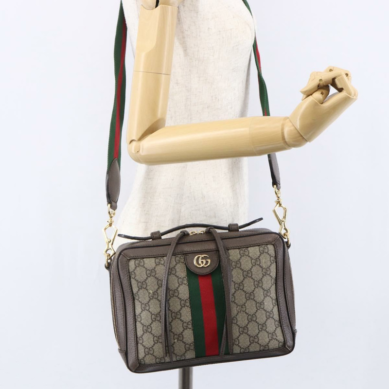【日本直送】GUCCI Ophidia GG Supreme Web Sherry Line 手提包 PVC 米色 550622 正品 149185-24