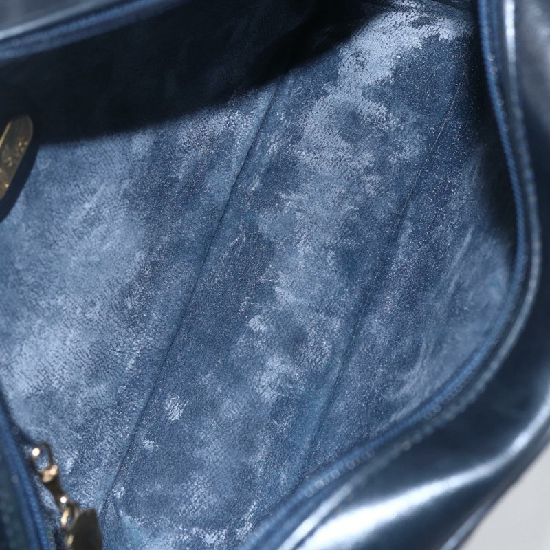 【日本直送】GUCCI Micro GG帆布單肩包 PVC皮革 海軍藍 金色 正品 BA7238-9