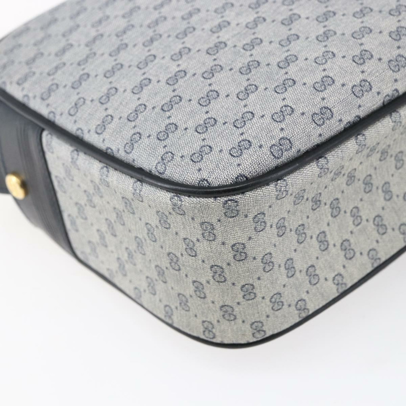 【日本直送】GUCCI Micro GG帆布單肩包 PVC皮革 海軍藍 金色 正品 BA7238-16